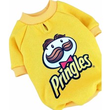 Patibör Pringles Baskılı 3 Iplik Şardonlu Köpek Sweatshirt