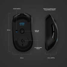 Logitech G703 Lightspeed 25.600 Dpı Hero Sensörlü Kablosuz Siyah Oyuncu Mouse 910-005644 (Ithalatçı Garantili)