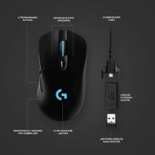 Logitech G703 Lightspeed 25.600 Dpı Hero Sensörlü Kablosuz Siyah Oyuncu Mouse 910-005644 (Ithalatçı Garantili)
