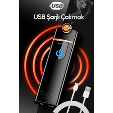 Suled Şarjlı Çakmak USB Şarjlı Pro Serisi Kamp Çakmağı Rüzgardan Etkilenmez