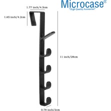 Microcase Taşınabilir Kapı Arkası Dikey 5 Kancalı Takı Eşya Çanta Şapka Kıyafet ASKISI-AL4833 2 Adet