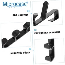 Microcase Taşınabilir Kapı Arkası Dikey 5 Kancalı Takı Eşya Çanta Şapka Kıyafet ASKISI-AL4833 2 Adet