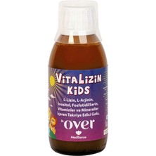 Over Dr. Over Vitalizin Kids L-lizin, L-arjinin, Inositol, Fosfotidilserin, Vitamin ve Mineralleri İçeren Takviye Edici Gıda - 1 kutu