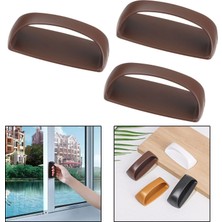 Microcase Plastik Yapışkanlı Sürgülü Pencere Çekmece Kapı Kolu Tutacağı-AL4834 3 Adet