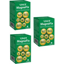 Over Dr. Over Magnefix - Magnezyum L-Treonat, Bisglisinat, Malat, Sitrat, Vitamin C, D3 ve B6 Içeren Gıda Takviyesi - 3 Kutu