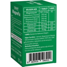 Over Dr. Over Magnefix - Magnezyum L-Treonat, Bisglisinat, Malat, Sitrat, Vitamin C, D3 ve B6 Içeren Gıda Takviyesi - 3 Kutu