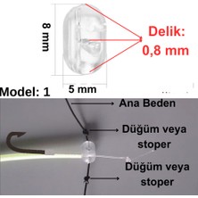 Eagenset Dört Yönlü Şeffaf Boncuk 5x8 mm 20LI Paket