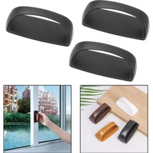 Microcase Plastik Yapışkanlı Sürgülü Pencere Çekmece Kapı Kolu Tutacağı-AL4834 3 Adet