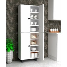 Zerka Concept Ural 8 Raflı Çok Amaçlı Mutfak Banyo Ayakkabılık Dolabı 70 cm