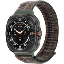 Bulut Aksesuar ​​galaxy Watch Ultra 47MM Zore Krd-03 Hasır Kordon-Yeşil-Turuncu