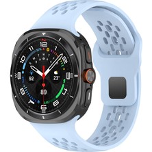 Bulut Aksesuar Galaxy Watch Ultra 47MM Zore KRD-119 Delikli Tasarım Silikon Kordon-Mavi Açık