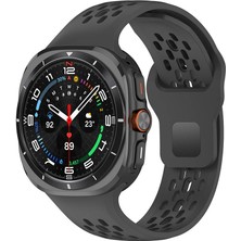 Bulut Aksesuar Galaxy Watch Ultra 47MM Zore KRD-119 Delikli Tasarım Silikon Kordon-Siyah