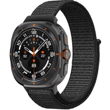 Bulut Aksesuar ​​galaxy Watch Ultra 47MM Zore Krd-03 Hasır Kordon-Koyu Siyah