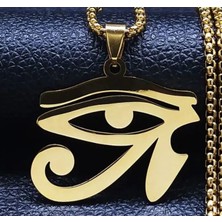 Vikings Paslanmaz Çelik Antın Renk Mitoloji Ra Horus Sembol Kolye