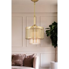 DEDE Modern metal sarkıt avize, şık tek motif tasarım, 34x48 cm, zarif aydınlatma seçeneği