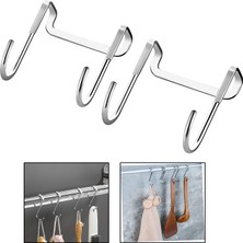 Microcase Paslanmaz Çelik Metal Banyo Duşakabin Mutfak Vb Alanlar İçin Askılık M Model - AL4838 2 Adet