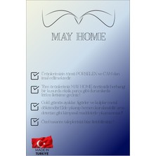 May Home Blue Butterfly Kand Ayaklı Porselen Tabak