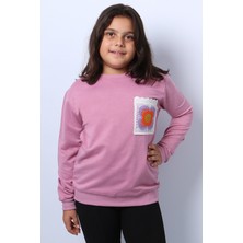 HÇM Kız Çocuk Sweat Ribanalı Cepli C43