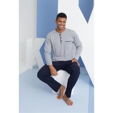 Kly Dört Mevsim Uzun Kol Pamuklu Erkek Pijama Takım 9250