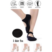 Dore Kaydırmaz Tabanlı Yoga & Pilates ve Spor Çorabı 3 Çift