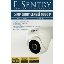 E-Sentry 8 Kameralı Sistem Güvenlik Seti Full Hd 500GB HDD 5mp 1080P Gece Görüşlü Uzaktan Izlemeli Full Hd