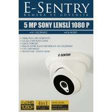 E-Sentry 8 Li Sistem Güvenlik Seti Full Hd 500GB HDD 5mp 1080P Gece Görüşlü Uzaktan Izlemeli Kamera Sistemi