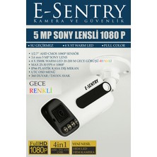 E-Sentry 8 Kameralı Gece Renkli Full Color 500GB 5mp Sony Lensli Uzaktan Izlemeli Güvenlik Kamera Seti