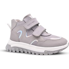 Kids A More Amore Çift Cırtlı  Deri Anatomik Kız Çocuk Bot Gümüş