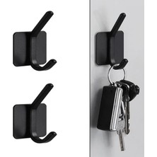 Microcase Yapışkanlı Metal Banyo Mutfak Eşya Havlu Vb. Ürün Askılığı  -AL4618 2 Adet