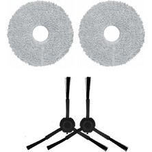 Srfn Ticaret Dreame L10 ULTRA/L10S ULTRA/L10 PRIME/L10S Pro Ultra Mop ve Siyah Yan Fırça Seti (4 Parça)