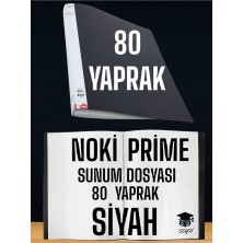 Noki 80 Yaprak Siyah A4 Sunum Dosyası Kaliteli Renk Siyah Yerli Üretim