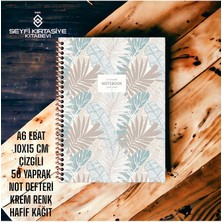 Keskin Color 10X15 cm Çizgili 50 Yaprak Hafif Not Defteri La Plume Karton Kapak Telli Defter 70 gr Ivory Kağıt