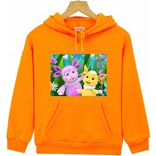 Kids Face Özel Tasarım Kapüşonlu Luntik Baskılı Şardonlu Kışlık Erkek Çocuk Sweatshırt