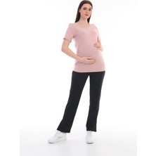 Meghan L.A Hamile Pamuklu Esnek Kumaş T-Shirt