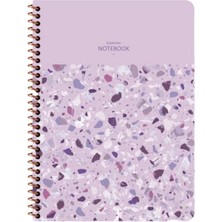 Keskin Color Beyaz Renkli Kareli 16X22 cm 80 Yaprak Plastik Kapak Telli Defter 60 Gram