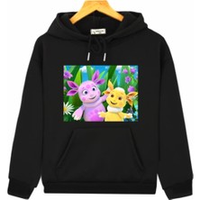 Kids Face Özel Tasarım Kapüşonlu Luntik Baskılı Şardonlu Kışlık Erkek Çocuk Sweatshırt