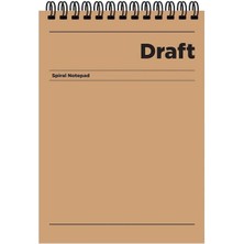 Seyfi Kırtasiye A4 Çizgisiz 80 Yaprak Karton Kapak Telli Defter 60 gr Krem Renk Kağıt Draft