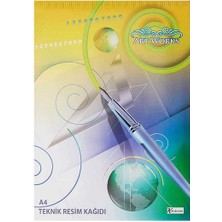 Keskin Color 20 Sayfa A4 Teknik Resim Kağıdı + 16 Sayfa Çizgisiz Beyaz Kağıt Blok Defter