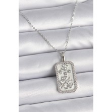 Clariss 316L Çelik Gümüş Renk Zincir Oğlak Burcu Zirkon Taşlı Kadın Kolye