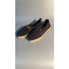 Noble Shoes Hakiki Deri Süet Bayan Espadril Babet
