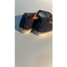 Noble Shoes Hakiki Deri Süet Bayan Espadril Babet