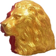 Gold Red Aslan Heykeli