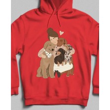 Hena Pati Sarılışı Tasarım Sweatshirt Gri