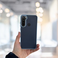 Haktan Kılıf Xiaomi Redmi Note 8 Arkası Buzlu Şeffaf Hassas Düğme Kamera Çıkıntılı Sert Mat Perfect