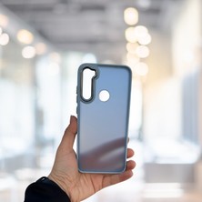 Haktan Kılıf Xiaomi Redmi Note 8 Arkası Buzlu Şeffaf Hassas Düğme Kamera Çıkıntılı Sert Mat Perfect