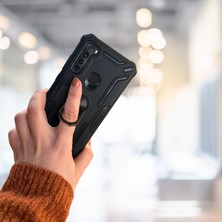 Haktan Kılıf Xiaomi Redmi Note 8 Yüzüklü Standlı Tank Kılıf