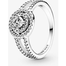 Hector Co Jewellery Işıltılı Çift Hale Yüzük
