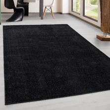 My Deco Carpet Modern Sade Kısa Havlı  Düz Renkli Antrasit Çocuk Odası Oturma Odası Salon Mutfak Koridor Halısı