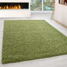 My Deco Carpet Shaggy Yeşil Halı Sade Renk Yumuşacık Soft Uzun Tüylü Çocuk Odası Oturma Odası Salon Mutfak Halı