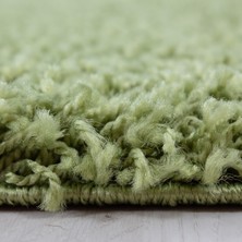 My Deco Carpet Shaggy Yeşil Halı Sade Renk Yumuşacık Soft Uzun Tüylü Çocuk Odası Oturma Odası Salon Mutfak Halı